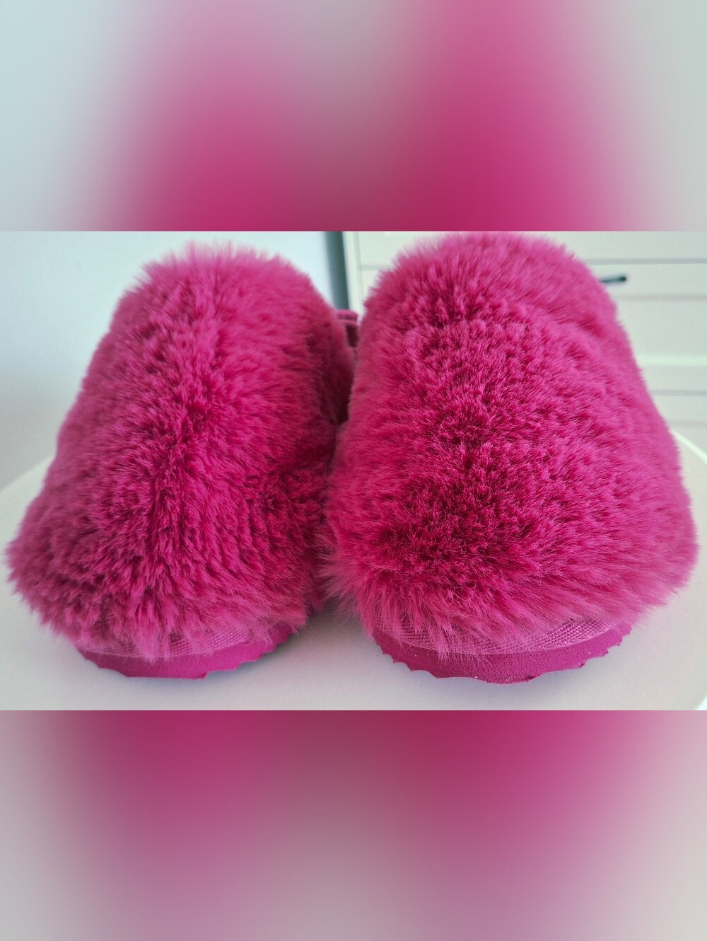 Michael Kors Elsie Faux Fur Slingback Slippers Pink 6 - Picture 10 of 12